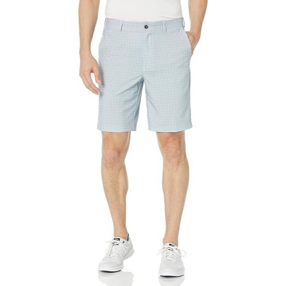 PGA TOUR Mens Flat Front Mini Geo Print Golf Shorts Tradewinds Size 42